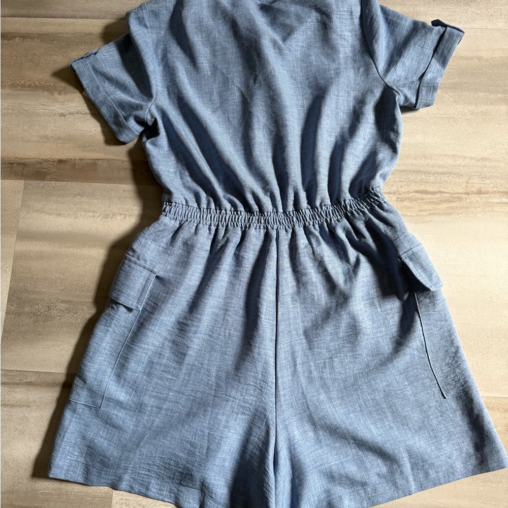 Emma & Michele Chambray Button-Up Top jumpsuit’s - Picture 3 of 11